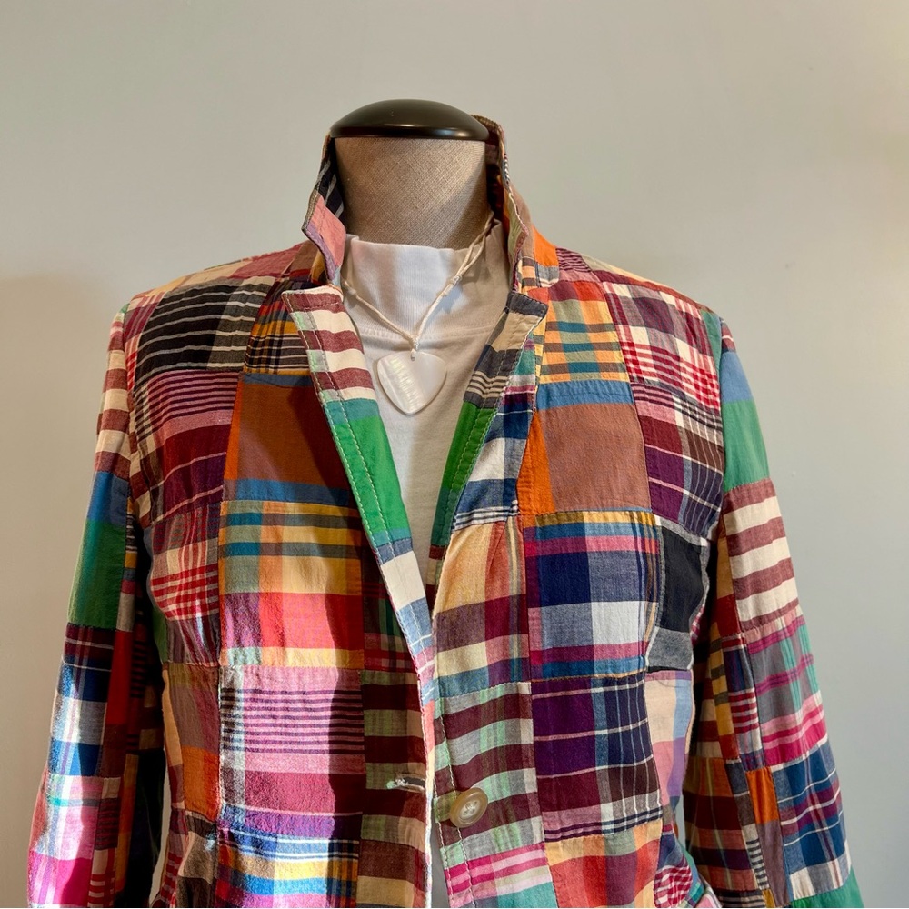 J. Crew Multicolor Patchwork Blazer - image 7